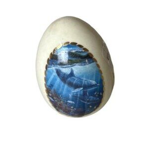 1995 Splendors of the Sea Egg Figurine, Ocean Theme, Whale Lovers Gift, Sea 2496